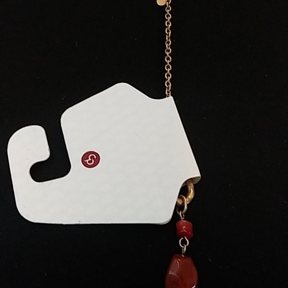 NWT Gold Tone Embellished Stament Beaded  Necklace - Picture 8 of 17